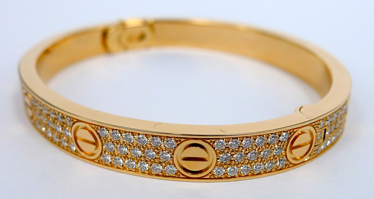Cartier Love Bracelet Pink Gold Diamond 