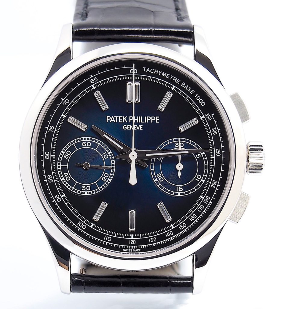 Patek Philippe Platinum Complications Chronograph Baguette Diamond Hour ...